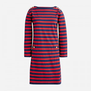 Carter Stripe Evening R J.Crew Mariner cloth shirtdress with gold buttons | J.Crew Factory | XJSDE1824