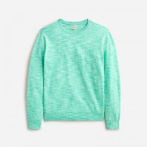 Chrome Green J.Crew Cotton-blend crewneck sweater | J.Crew Factory | CDBYM8736