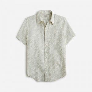 Clematis Overlay Cream J.Crew Short-sleeve yarn-dyed seersucker shirt | J.Crew Factory | RSFZB9061