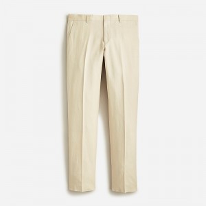 Cream J.Crew Ludlow Slim-fit unstructured suit pant in Irish cotton-linen blend | J.Crew Factory | MGFYL1824