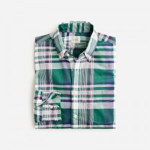 Daniel Plaid Dk Green W J.Crew Secret Wash cotton poplin shirt | J.Crew Factory | UPFYG0498