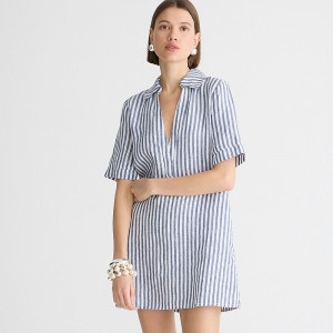 Dark Evening J.Crew Bungalow popover dress linen | J.Crew Factory | KEIRA8173