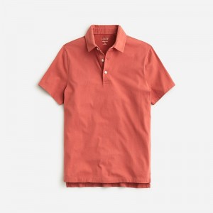 Dark Guava J.Crew Sueded cotton polo shirt | J.Crew Factory | GSRPY5948