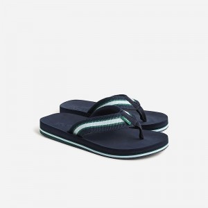 Darkest Indigo J.Crew Striped flip-flops | J.Crew Factory | KCTDG4307