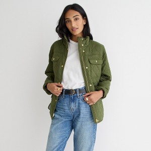 Deep Moss J.Crew New quilted downtown field jacket | J.Crew Factory | MWJCF2850