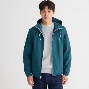 Deep Teal J.Crew Hooded surf jacket in cotton | J.Crew Factory | JIMOL5693