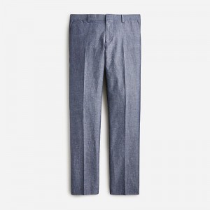 Deep Water J.Crew Ludlow Slim-fit unstructured suit pant in Irish cotton-linen blend | J.Crew Factory | HJSYW3680