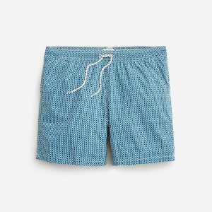 Dot World Green Blue J.Crew 6" stretch swim trunk with ECONYL® nylon | J.Crew Factory | MIEAZ3864