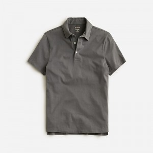 Dusty Charcoal J.Crew Sueded cotton polo shirt | J.Crew Factory | CKLUG9345