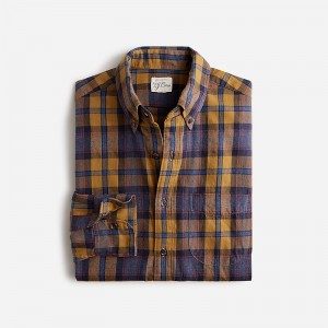 Edgar Yellow Purple J.Crew Brushed twill shirt | J.Crew Factory | NZJOB1374