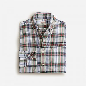 Elton Plaid White Multi J.Crew Secret Wash cotton poplin shirt | J.Crew Factory | JYUSB3412