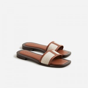 English Saddle J.Crew Callie sandals in canvas | J.Crew Factory | CHTKG1025