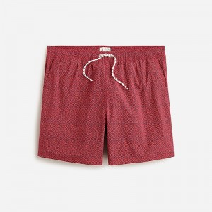 Escher Geo Red Navy J.Crew 6" stretch swim trunk with ECONYL® nylon | J.Crew Factory | YMZKN4907