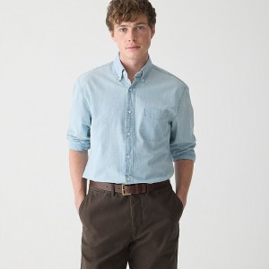 Five Year Wash J.Crew Organic cotton chambray shirt in five-year wash | J.Crew Factory | SOZKU2931