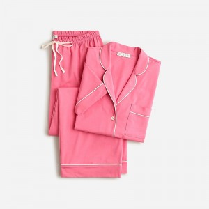 Flamingo J.Crew Short-sleeve pajama pant set dreamy cotton blend | J.Crew Factory | CQDVN5206