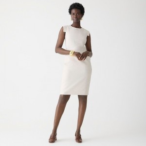 Flax Ivory J.Crew Resume dress in stretch linen blend | J.Crew Factory | XFKRJ7425