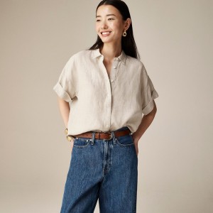 Flax J.Crew Capitaine shirt in Baird McNutt Irish linen | J.Crew Factory | NSQAJ6317