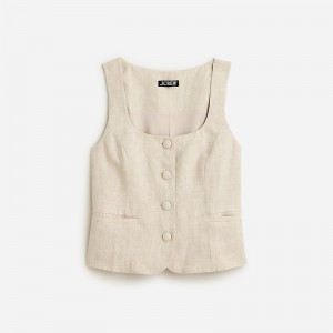 Flax J.Crew Scoopneck linen-blend vest | J.Crew Factory | XQJVB4365