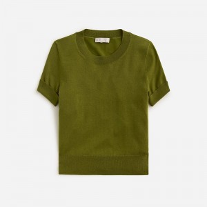 Forest Moss J.Crew Shrunken TENCEL™ lyocell-blend T-shirt | J.Crew Factory | VEXSK2459