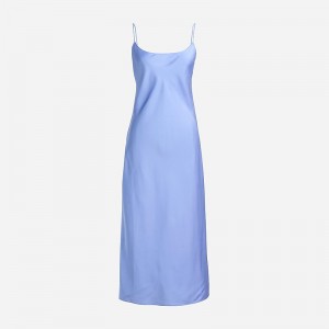 French Blue J.Crew Gwyneth slip dress luster charmeuse | J.Crew Factory | DTXLS4628