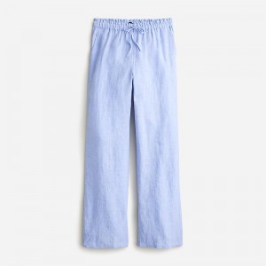 French Blue J.Crew Soleil pant in striped linen | J.Crew Factory | ZLMBP8397