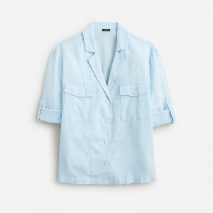 Fresh Air J.Crew Camp-collar shirt in featherweight linen blend | J.Crew Factory | PYEBV3786