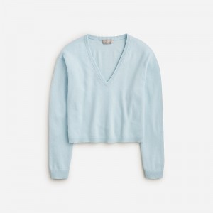 Fresh Air J.Crew Cashmere relaxed cropped V-neck sweater | J.Crew Factory | XDLHT9180