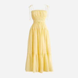 Fresh Lemon J.Crew Clio dress in textured gauze | J.Crew Factory | FSOGP1283