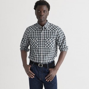 Gerald Green Ivory J.Crew Secret Wash cotton poplin western shirt | J.Crew Factory | UFGWJ8423