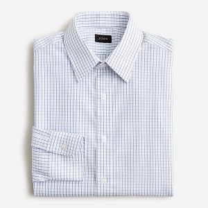 Grant Tattersall White J.Crew Bowery wrinkle-free dress shirt with point collar | J.Crew Factory | HFRLO8179