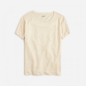 Heather Natural J.Crew Relaxed linen T-shirt | J.Crew Factory | LMRQT8472