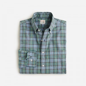 Henry Tartan Blue Green J.Crew Secret Wash cotton poplin shirt | J.Crew Factory | FWMIT9185