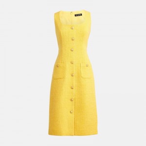 Honeycomb J.Crew Sophia sleeveless midi dress in tweed | J.Crew Factory | YJBVE0248