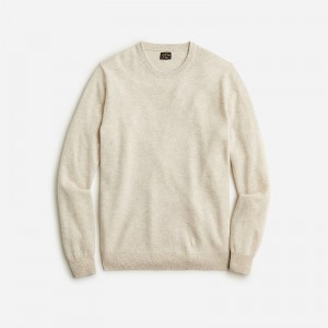 Hthr Birch J.Crew Cashmere jacquard crewneck sweater | J.Crew Factory | XPWBV7519