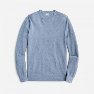 Hthr Bluestone J.Crew Cotton piqué-stitch crewneck sweater | J.Crew Factory | UIDHY0329