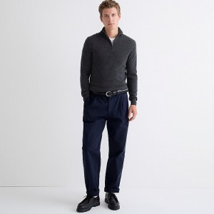 Hthr Charcoal J.Crew Cashmere half-zip sweater | J.Crew Factory | YKLOW2906