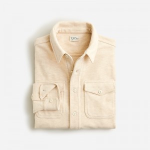 Hthr Ecru J.Crew Seaboard soft-knit shirt | J.Crew Factory | YZPOE2348