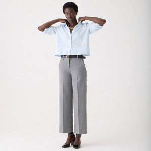 Hthr Graphite J.Crew Sydney wide-leg pant in four-season stretch | J.Crew Factory | TCBRX1360