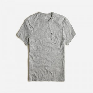 Hthr Grey J.Crew Broken-in short-sleeve pocket T-shirt | J.Crew Factory | IEJPT4028