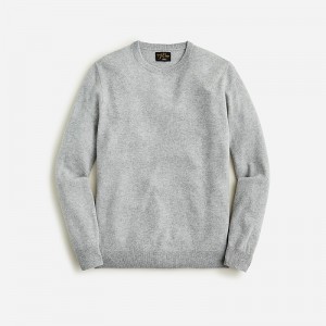 Hthr Grey J.Crew Cashmere jacquard crewneck sweater | J.Crew Factory | FSNCJ0943