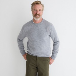 Hthr Grey J.Crew Wallace & Barnes boiled merino wool crewneck sweatshirt | J.Crew Factory | WABXK4392