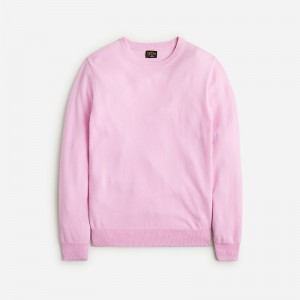 Hthr Lilac J.Crew Cashmere jacquard crewneck sweater | J.Crew Factory | TAEQJ8496