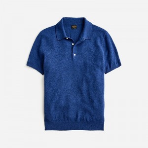 Hthr Night Star J.Crew Short-sleeve cashmere sweater-polo | J.Crew Factory | BVRUK9408