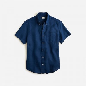 Ink J.Crew Short-sleeve Baird McNutt Irish linen shirt | J.Crew Factory | GUMKH9867