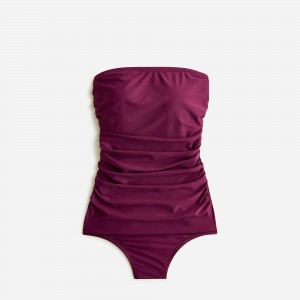 Iris J.Crew Ruched bandeau one-piece swimsuit | J.Crew Factory | MIRKE7935