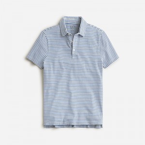 Ivory Blue J.Crew Sueded cotton polo shirt | J.Crew Factory | LPUKJ1234