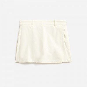 Ivory J.Crew Mini skort in bi-stretch cotton blend | J.Crew Factory | QLNKC1540