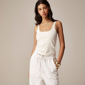 Ivory J.Crew Pointelle tank top | J.Crew Factory | MSGOR0129