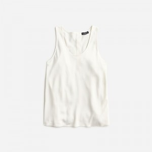 Ivory J.Crew Sleeveless shell top in everyday crepe | J.Crew Factory | OADTL7509