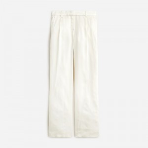 Ivory J.Crew Straight-leg essential pant in luster crepe | J.Crew Factory | TLIEZ8915